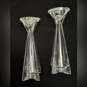 Never Used Mikasa Austria Crystal Candle Holders